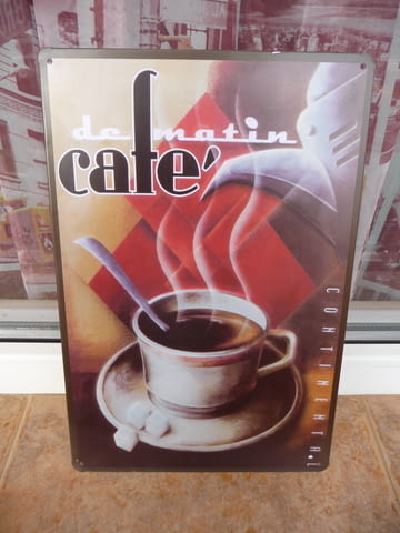Метална табела кафе Контенетал Continental бучки захар барче, град Радомир - снимка 1