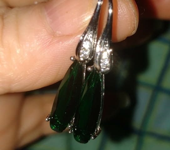 Обеци Изумрудени кокичета - city of Bеrkovitsa | Earrings - снимка 1