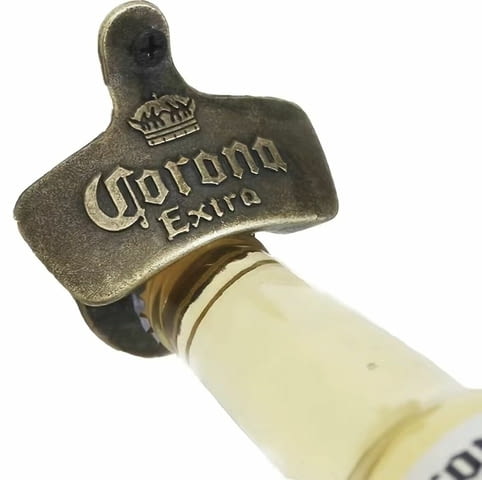 Метална отварачка за бира Corona Extra за стена бар бутилки капачки - снимка 2