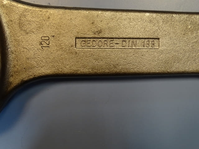 Ключ гаечен ударен едностранен Gedore B04327-120mm Metric Open Ended Slogging Spаnner - снимка 3
