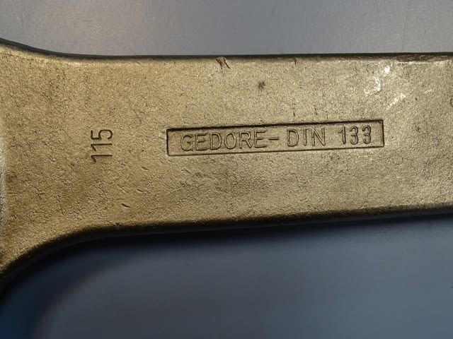 Ключ гаечен ударен едностранен Gedore B04326-115mm Metric Open Ended Slogging Spаnner - снимка 2