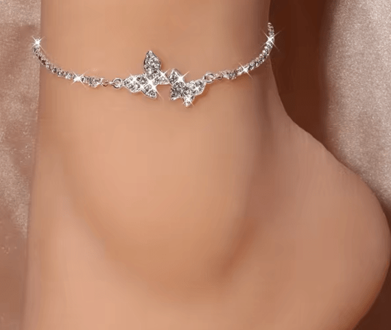 Гривна за глезен Пеперудки Zircon - city of Montana | Bracelets - снимка 1