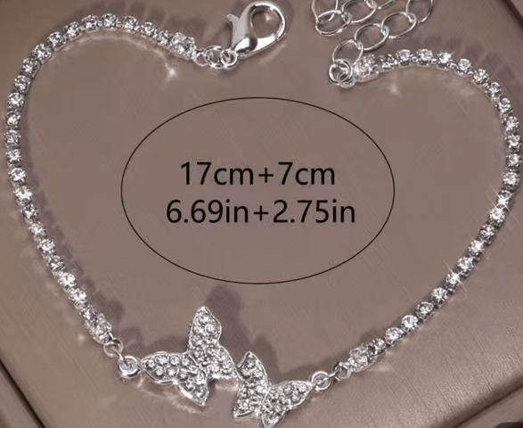 Гривна за глезен Пеперудки Zircon - city of Montana | Bracelets - снимка 2