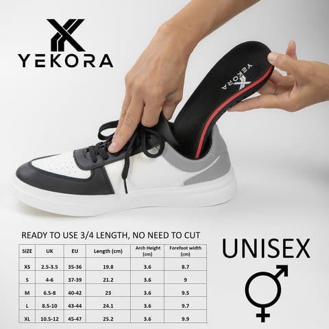 Ортопедични 3/4 стелки YEKORA Foot Expert за дюстабан плоскостъпие паднал свод - снимка 9