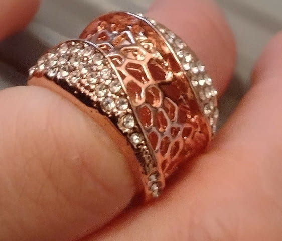 Пръстен -халка Диамантена вълна Злато, Unisex, Диaмaнт - град Монтана | Пръстени - снимка 6