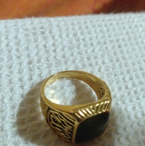 Моден мъжки пръстен в антично злато Пустинното слънце, град Берковица | Пръстени - снимка 1