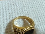 Моден мъжки пръстен в антично злато Пустинното слънце