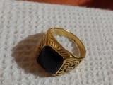 Моден мъжки пръстен в антично злато Пустинното слънце