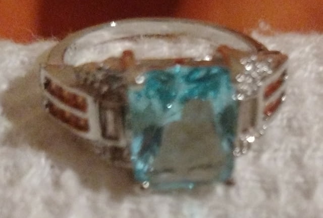 Пръстен Сапфир и Цитрин Сребро, Unisex, Caпфиp - град Берковица | Пръстени - снимка 2