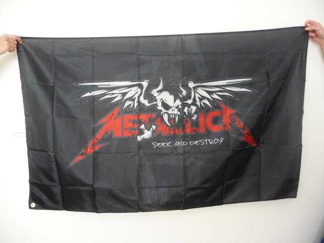 Metallica знаме флаг Металика Seek And Destroy heavy metal хеви метъл - снимка 1