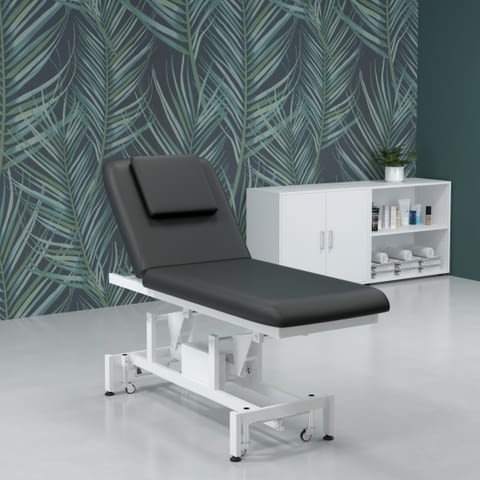 Електрическа кушетка Mary (1 мотор) 187 х 73 x 68/90 см - черна - снимка 2