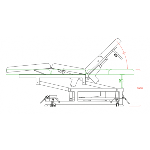 Електрическа кушетка Acrum (3 мотора) 192 х 73/92 х 55/95 см, град София | Фризьорско / Козметично - снимка 4