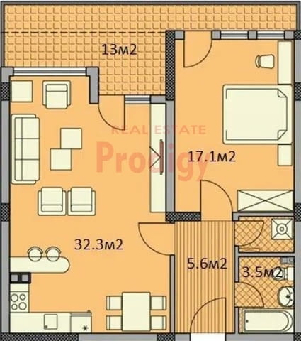 Продава двустайно жилище 1-bedroom, 92 m2, Brick - city of Sofia | Apartments