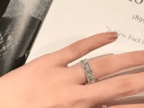 Разтеглив пръстен с кристали