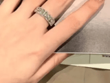 Разтеглив пръстен с кристали