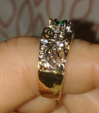 Двуцветен пръстен Изумруд във филигран - град Монтана | Пръстени - снимка 2