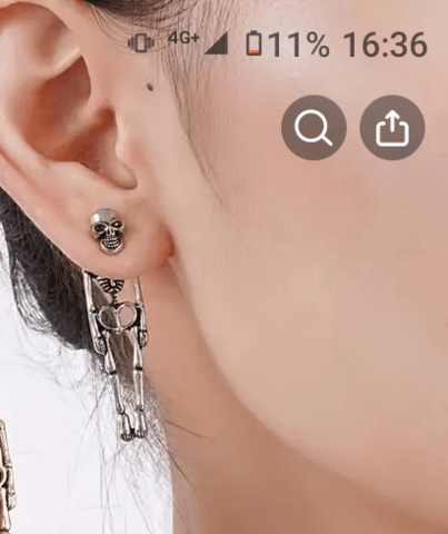 Висящи обеци Скелет в 3 части - град Монтана | Обеци - снимка 2