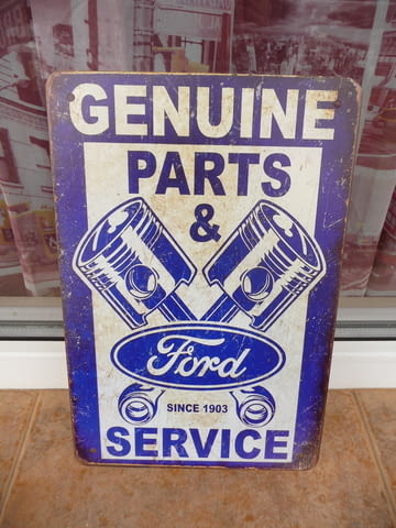 Метална табела кола Форд Ford авточасти оригинални сервиз ремонт - снимка 1
