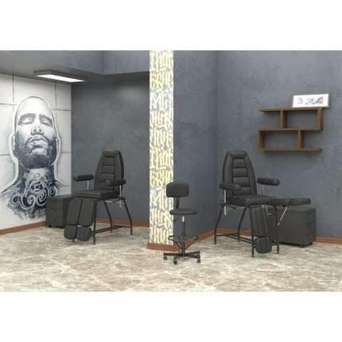 Козметичен стол INK 185 х 56/85 х 70 см - бял/черен, град София | Фризьорско / Козметично - снимка 4