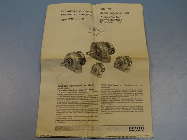 Пневморотатор Festo DSRL-25-180P-FW Pneumatic rotary drive, city of Plovdiv - снимка 8