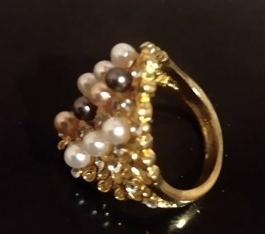 Пръстен с перлички в 3 цвята Gold, Lady's, Pearl - city of Bеrkovitsa | Rings - снимка 1