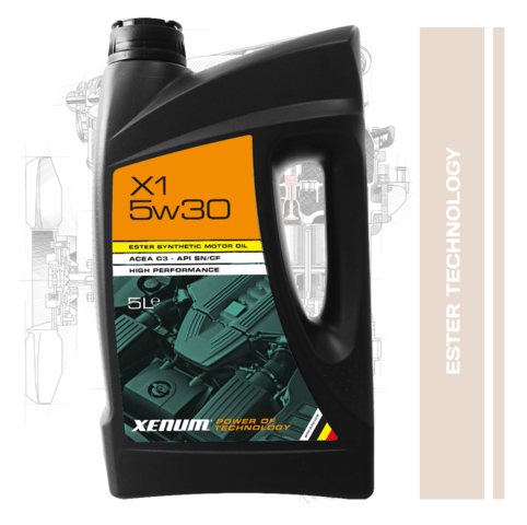 Синтетично естерно хибридно моторно масло XENUM X1 5W30, град Русе | Аксесоари / Консумативи - снимка 2