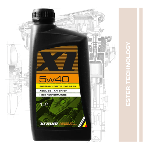 Синтетично естерно хибридно моторно масло XENUM X1 5W40, град Русе | Аксесоари / Консумативи - снимка 1