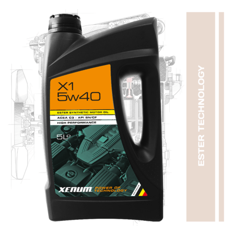 Синтетично естерно хибридно моторно масло XENUM X1 5W40, град Русе | Аксесоари / Консумативи - снимка 2