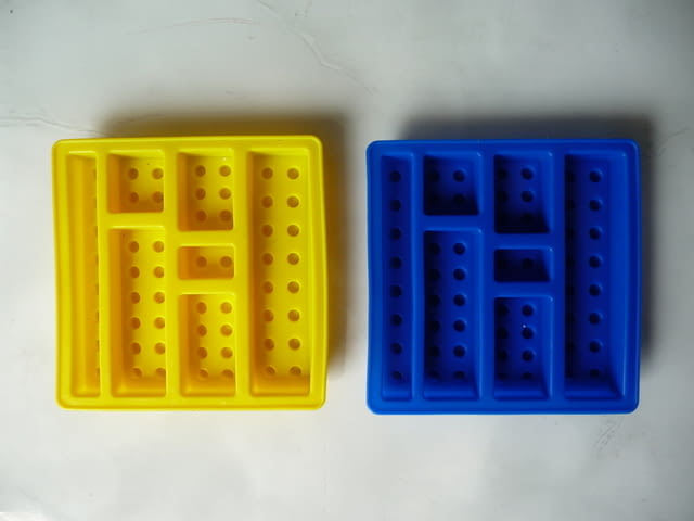 Силиконови форми кейк кекс молд във форма блокчета Лего Lego блокче конструктор - снимка 2