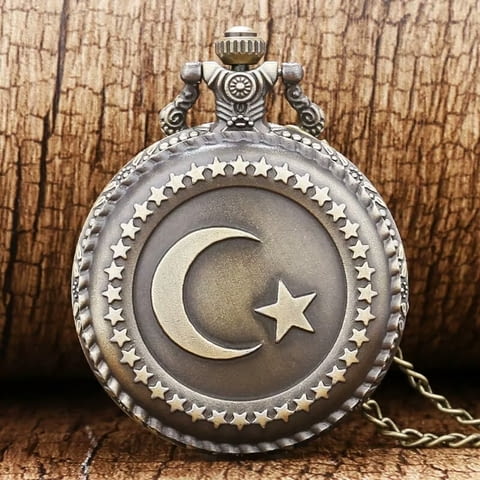 Нов часовник с полумесец и звезда Турция турско знаме символ, city of Radomir - снимка 1