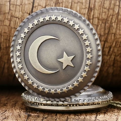 Нов часовник с полумесец и звезда Турция турско знаме символ, град Радомир - снимка 2