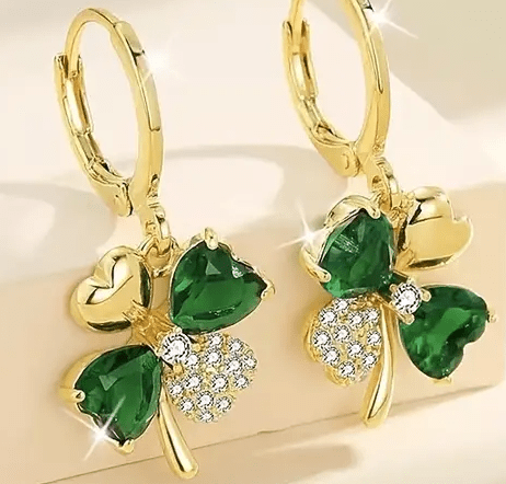 Висящи обеци Детелини - град Берковица | Обеци - снимка 1