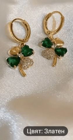 Висящи обеци Детелини - град Берковица | Обеци - снимка 2
