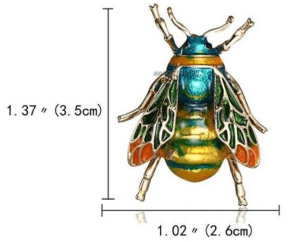 Ретро-брошка Земна пчела - град Берковица | Колиета / Синджири / Медальони - снимка 2
