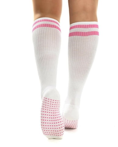 2чифта x Sisi женски италиански бели фигурални памучни чорапи до коляно три четвърти чорапи Сиси - снимка 2
