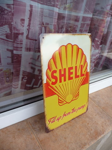 Метална табела Shell моторно масло Шел реклама бензин дизел, city of Radomir - снимка 2