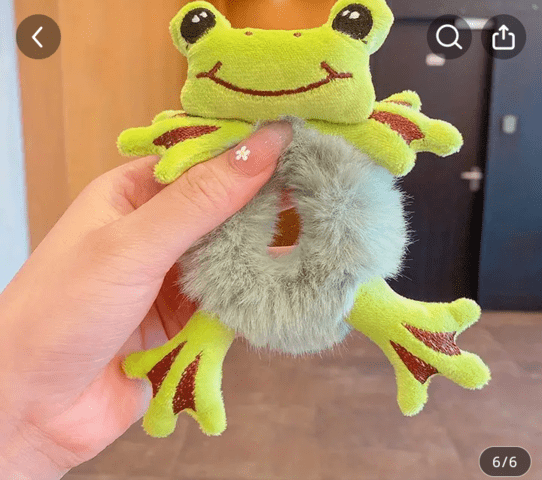 Плюшена жабка ластик за коса - град Монтана | Други - снимка 2