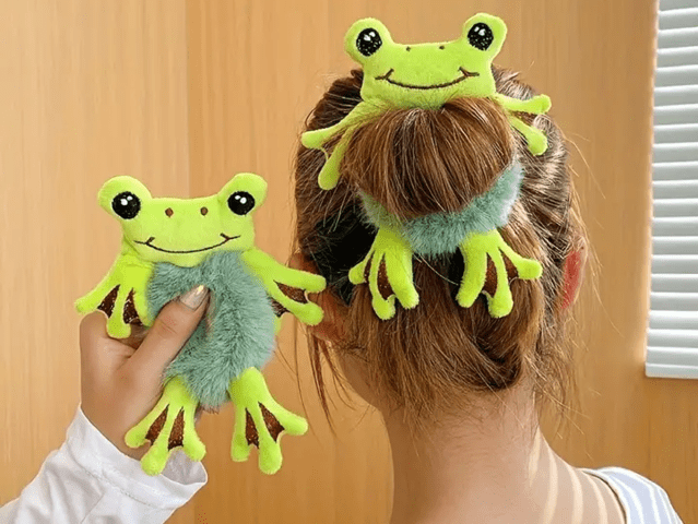 Плюшена жабка ластик за коса - град Монтана | Други - снимка 3