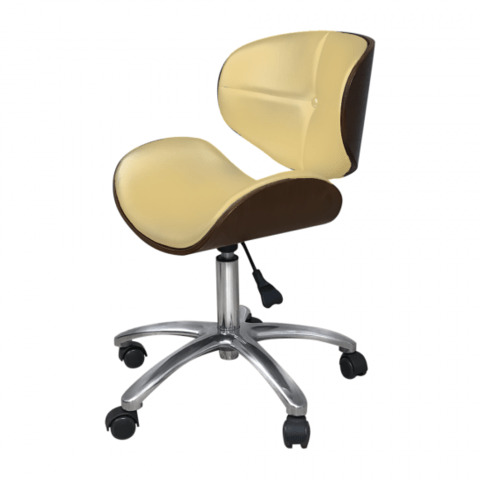 Козметичен стол - табуретка с облегалка Hera 43/55 см - цветове - снимка 1