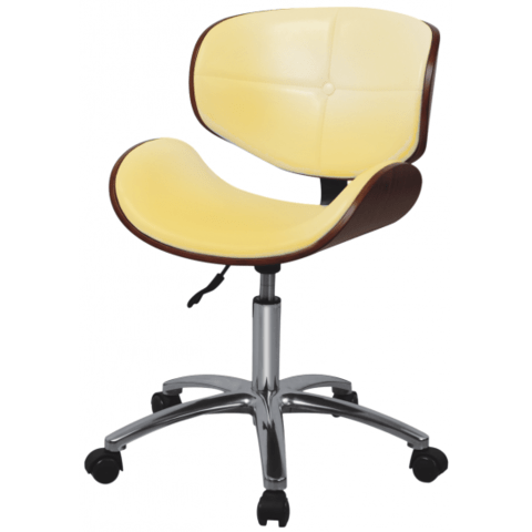 Козметичен стол - табуретка с облегалка Hera 43/55 см - цветове - снимка 4