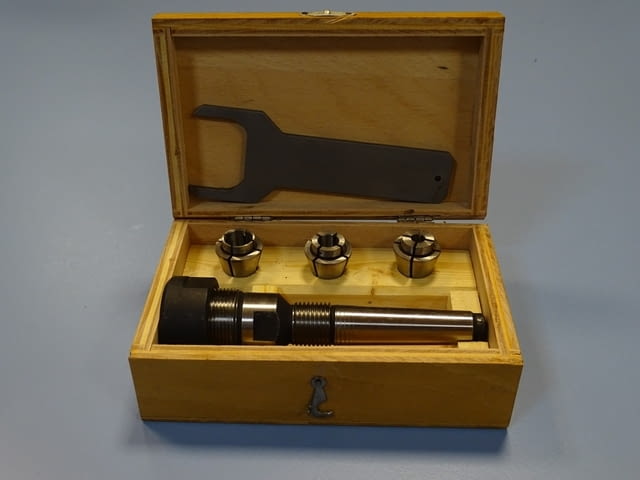 Комплект цангодържач с 3 цанги МК2 ф6.35, 9.5, 12.7mm, град Пловдив | Инструменти - снимка 1