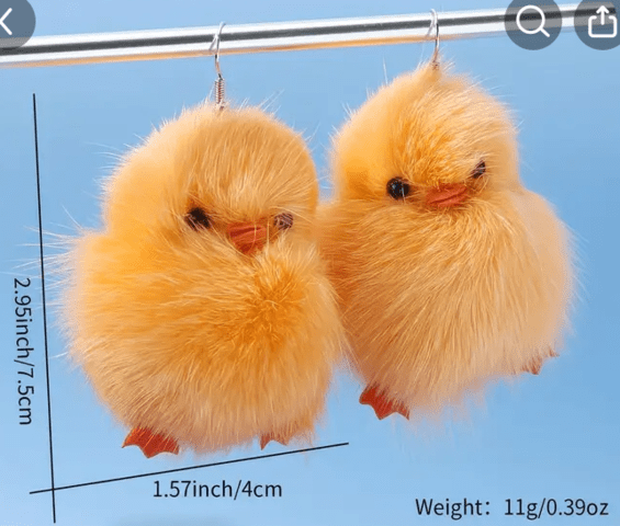 Висящи модни обеци Пиленца - град Берковица | Обеци - снимка 2