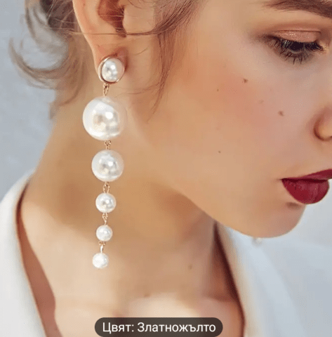 Модни обеци Перлен Пискюл - city of Bеrkovitsa | Earrings - снимка 1