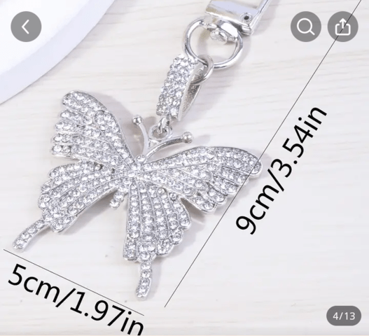 Луксозен ключодържател Златна пеперуда - град Берковица | Чанти - снимка 5