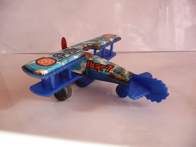Ikar 7 стара играчка самолетче SP-PBK самолет крила перка, град Радомир | Други - снимка 4