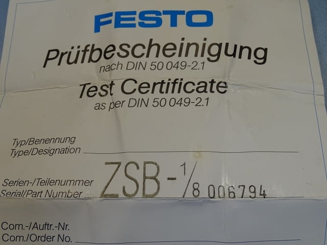 Пневматичен контролен блок Festo ZSB 1/8(576656) control block for two - снимка 7