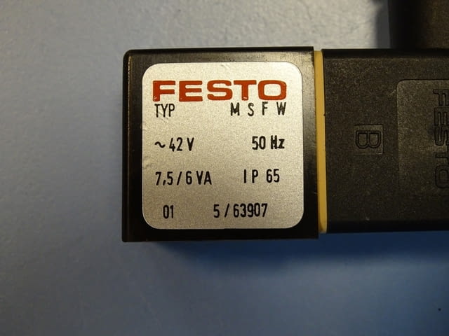 Бобина Festo MSFW-42-50 solenoid valve coil, city of Plovdiv | Industrial Equipment - снимка 3