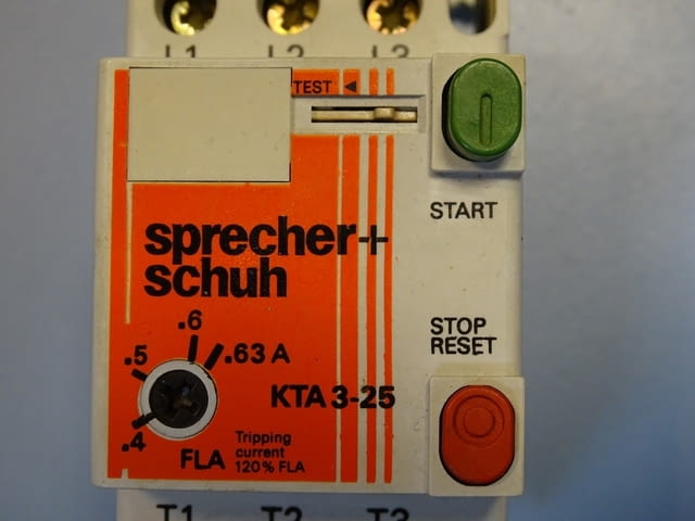 Моторна защита Sprecher+Schuh KTA 3-25 0.4/0.63A, city of Plovdiv | Industrial Equipment - снимка 8