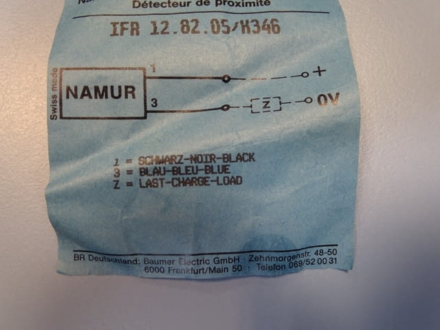 Индуктивен датчик Baumer Electric IFR 10.82.05/K346 proximity switch - снимка 5