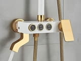 Душ система със смесител в бяло и златно 804-C